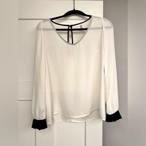 White and black blouse